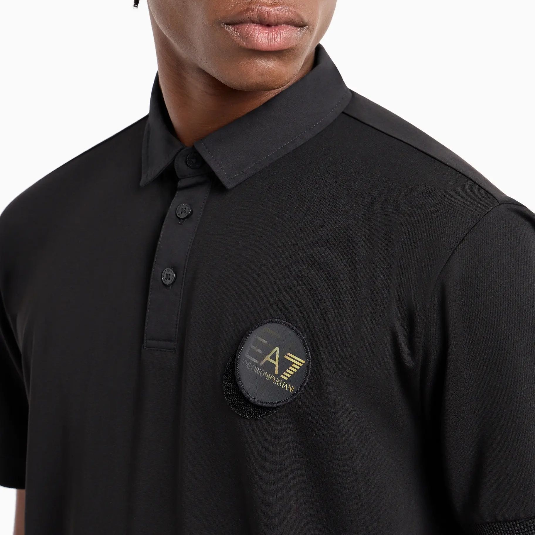 Emporio Armani EA7 Polo Shirt Black — фото 3