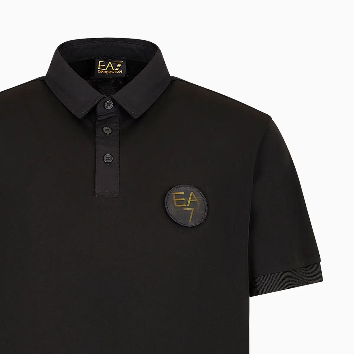 Emporio Armani EA7 Polo Shirt Black — фото 4