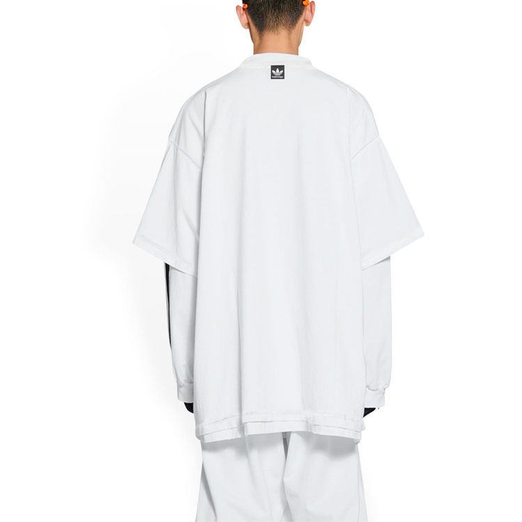 adidas originals Balenciaga x Adidas Logo T-Shirt White — фото 7