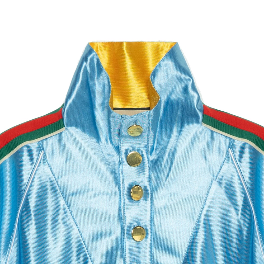 Gucci Striped Logo Long Sleeve Sweatshirt Blue — фото 5