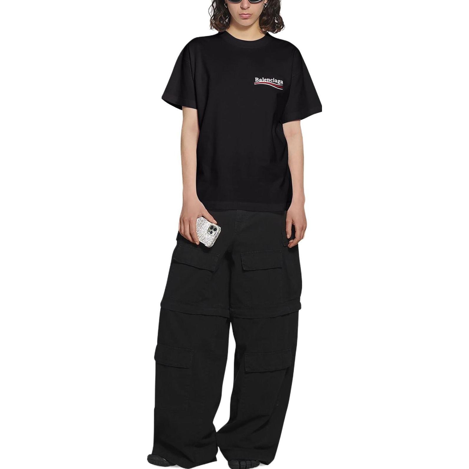 Balenciaga Logo Crewneck T-Shirt Black — фото 3