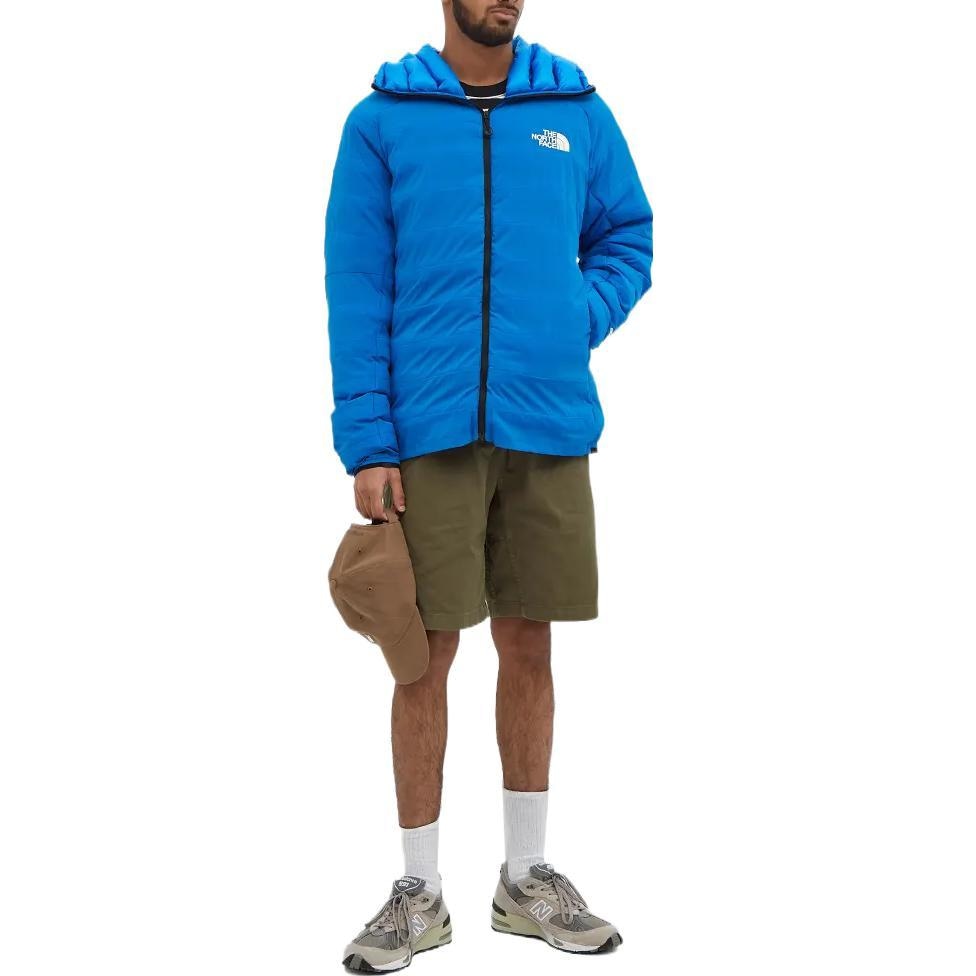 The North Face Logo Print Zip Hoodie Blue — фото 1