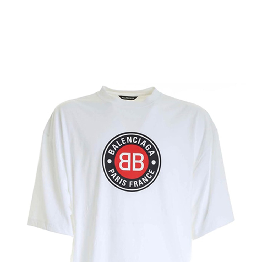Balenciaga Logo Print T-Shirt White — фото 5
