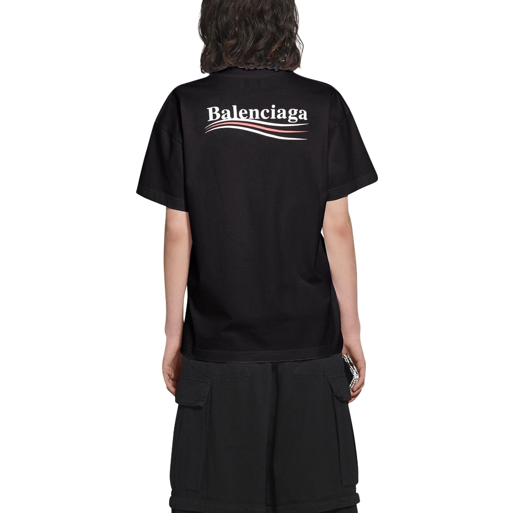 Balenciaga Logo Crewneck T-Shirt Black — фото 5