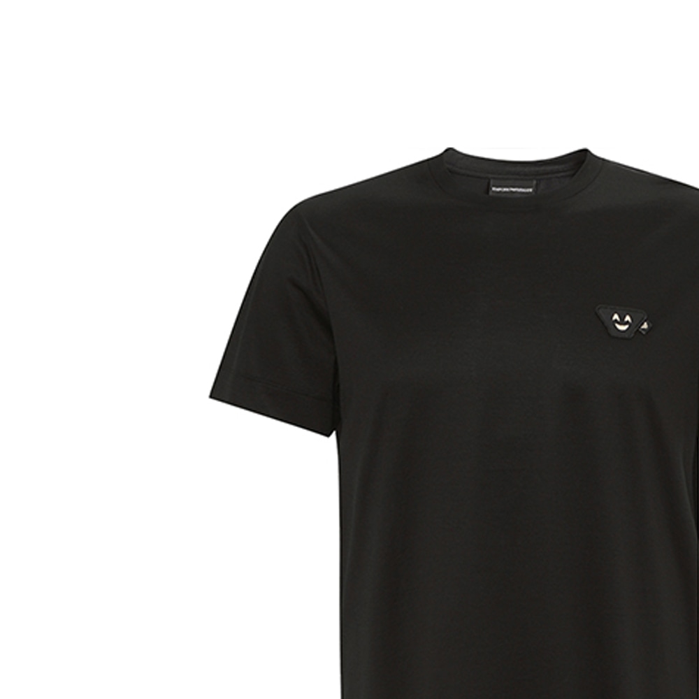 Emporio Armani SS22 Smiley T-Shirt Black — фото 4
