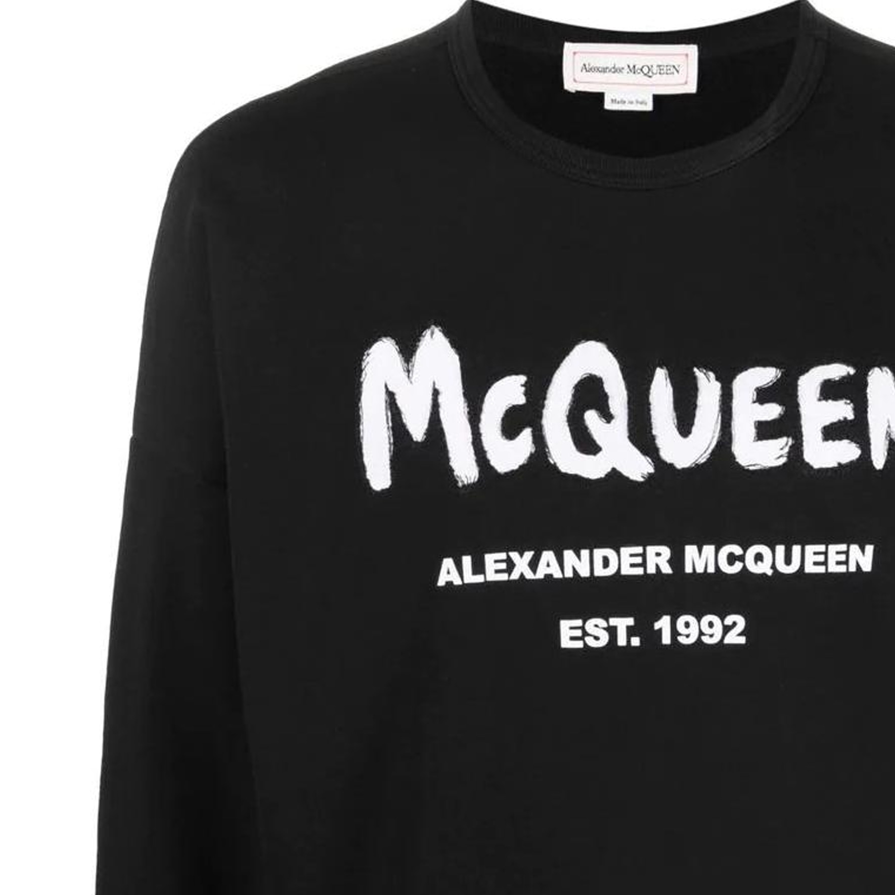 Alexander McQueen SS22 Logo Crewneck Sweatshirt Black — фото 5