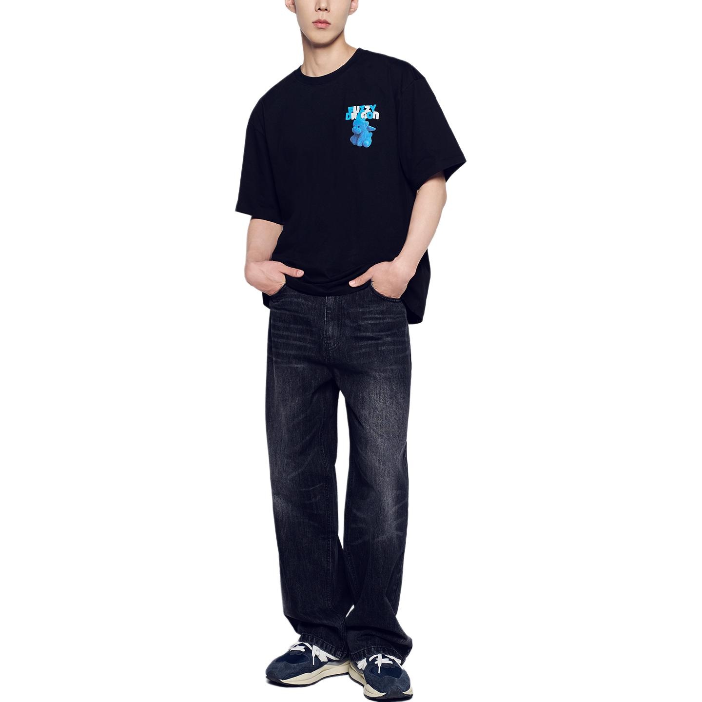 Acme De La Vie ADLV Fuzzy Font Dragon Crew Neck T-Shirt Black — фото 2