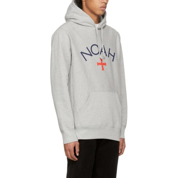 Noah Core Logo Hoodie Heather Grey — фото 4
