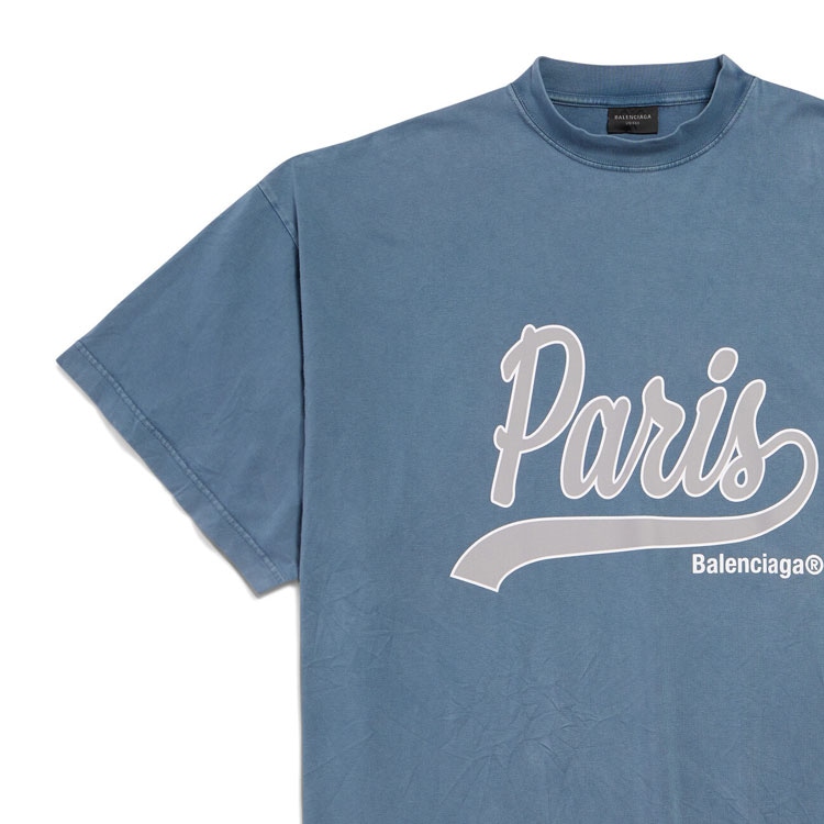 Balenciaga FW24 Faded Blue Tee — фото 4