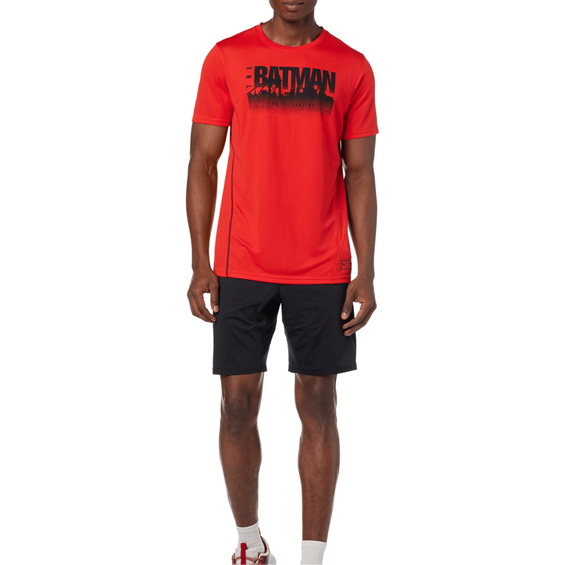 Puma x Batman Performance Graphic Tee Flame Red — фото 5