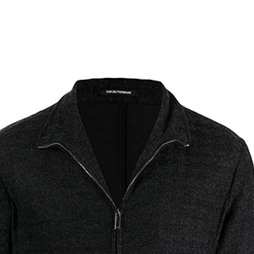 Emporio Armani FW21 Houndstooth Bomber Jacket Black — фото 1