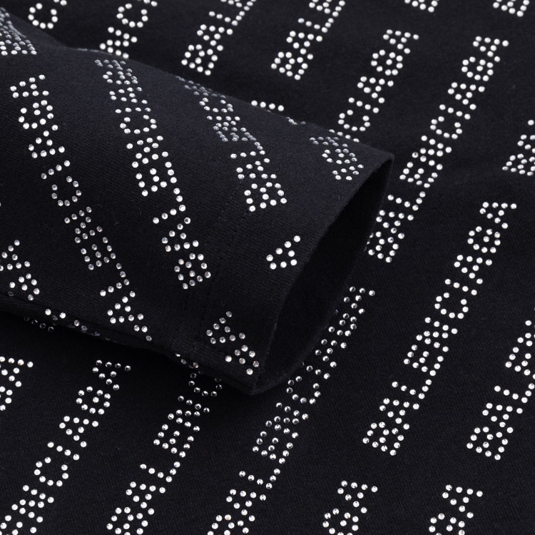 Balenciaga Logo Sequin Long Sleeve T-Shirt Black — фото 5