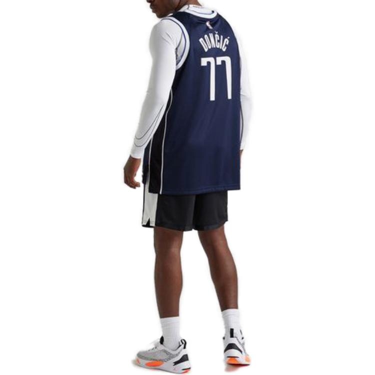 Jordan Dallas Mavericks Doncic 77 Mesh Jersey Navy — фото 3