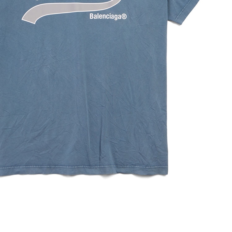 Balenciaga FW24 Faded Blue Tee — фото 5