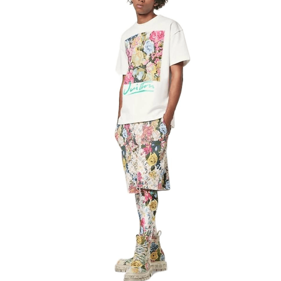 Louis Vuitton FW22 Floral Lettering Tee White — фото 6