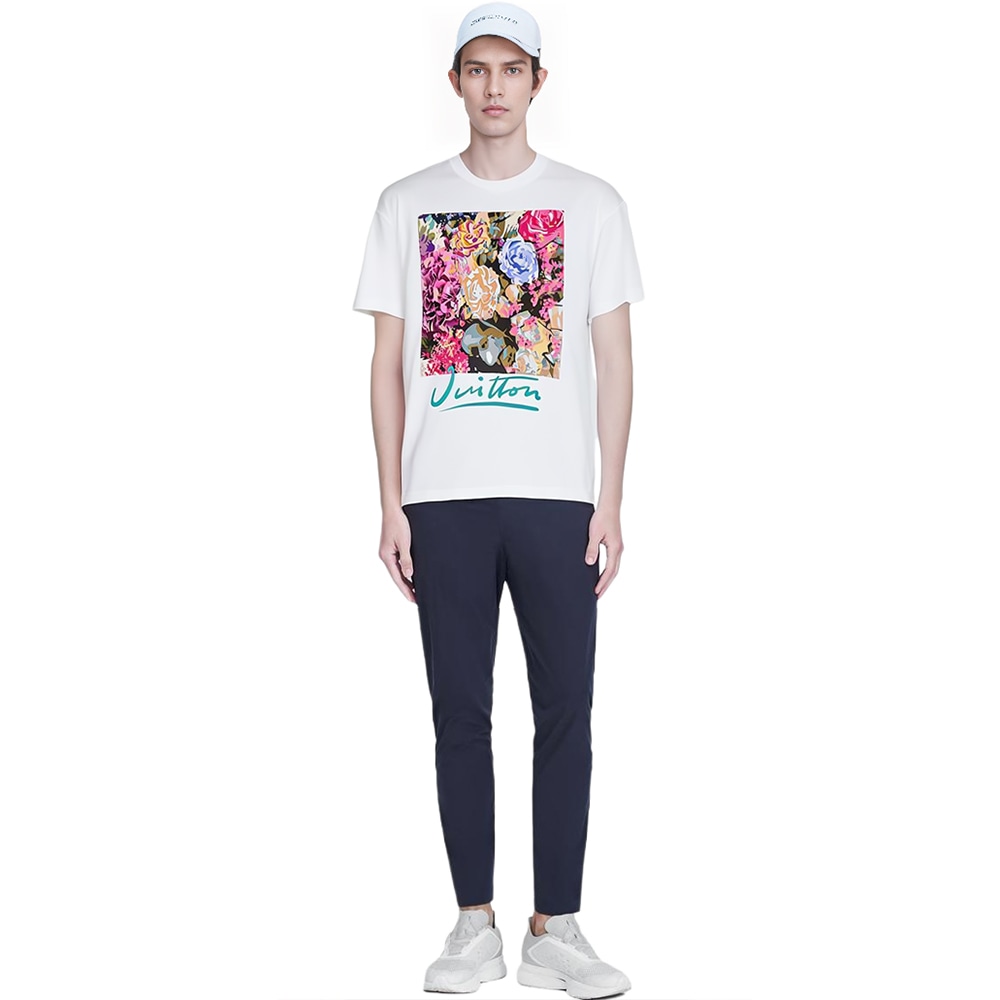 Louis Vuitton FW22 Floral Lettering Tee White — фото 4