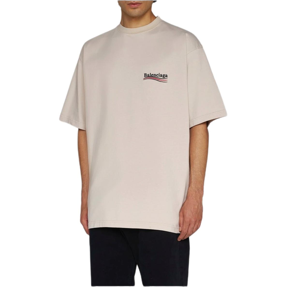 Balenciaga FW23 Logo T-Shirt Beige — фото 2