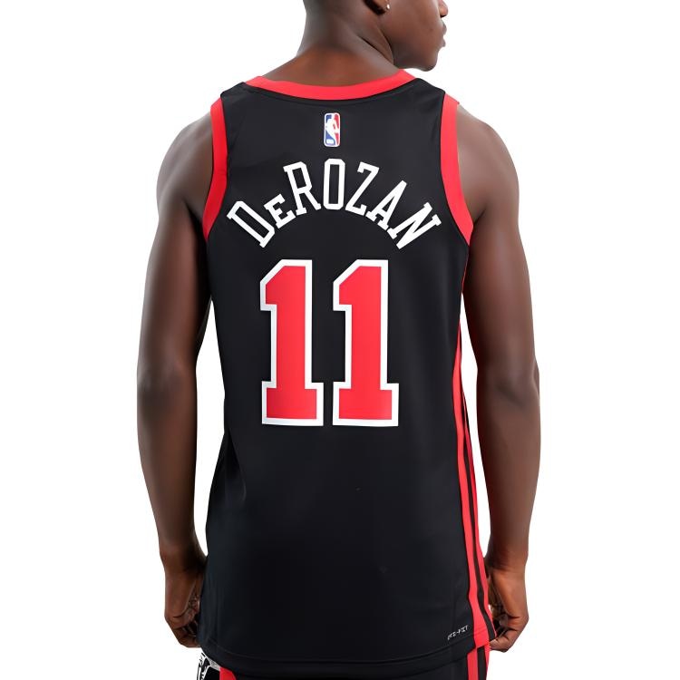 Nike Dri-Fit NBA Swingman Jersey Chicago Bulls DeMar DeRozan 11 Black — фото 4