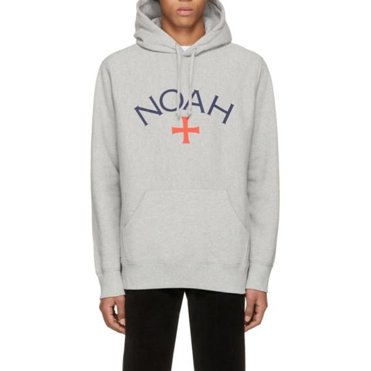 Noah Core Logo Hoodie Heather Grey — фото 1