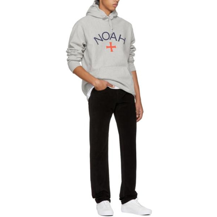 Noah Core Logo Hoodie Heather Grey — фото 2