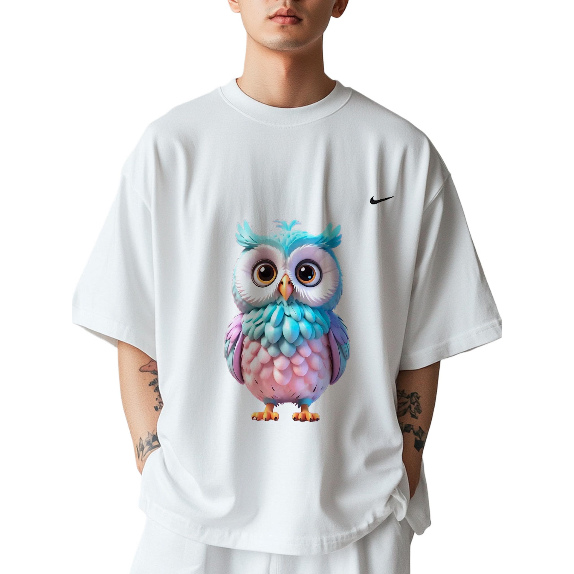 Nike Owl Head Tee White — фото 2