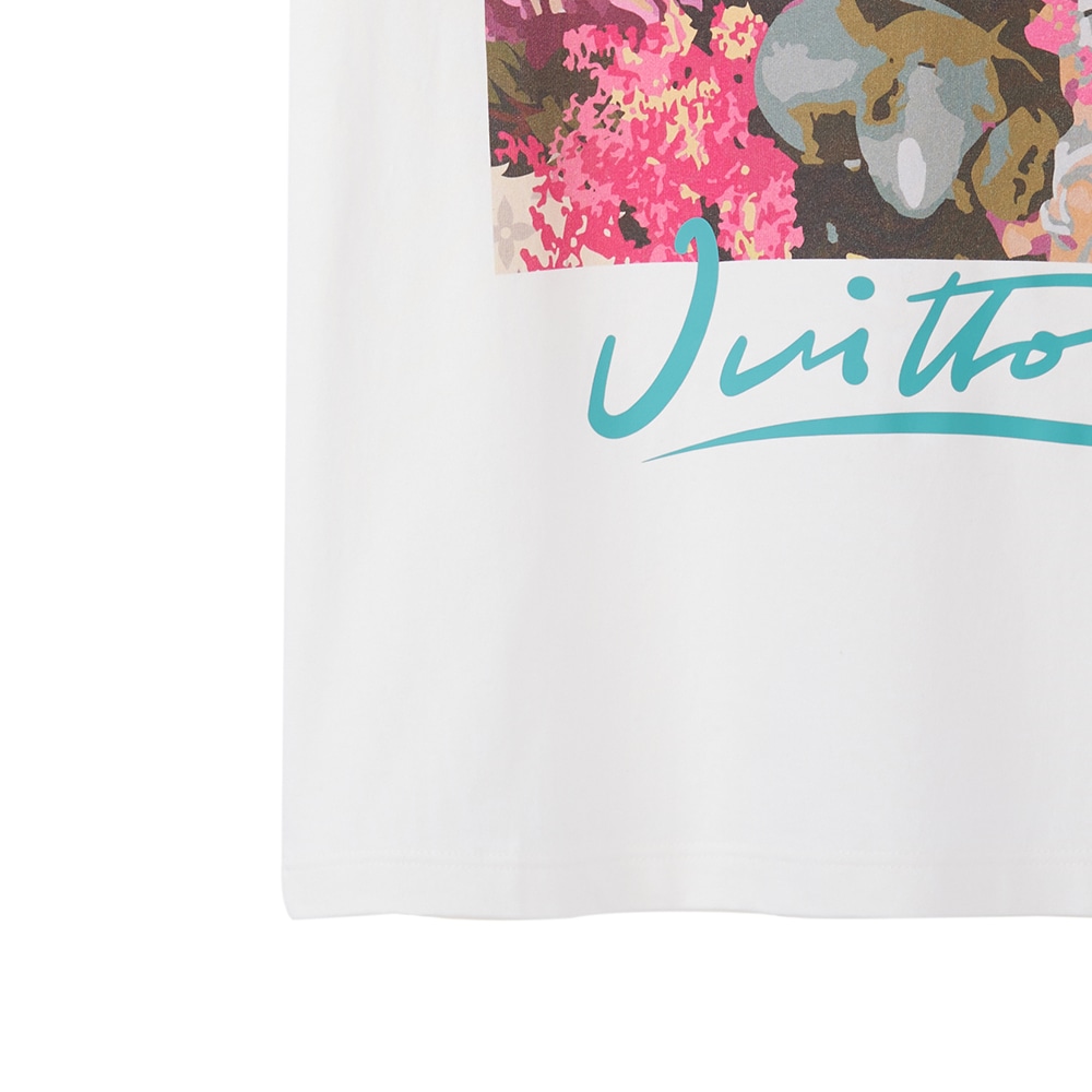 Louis Vuitton FW22 Floral Lettering Tee White — фото 10