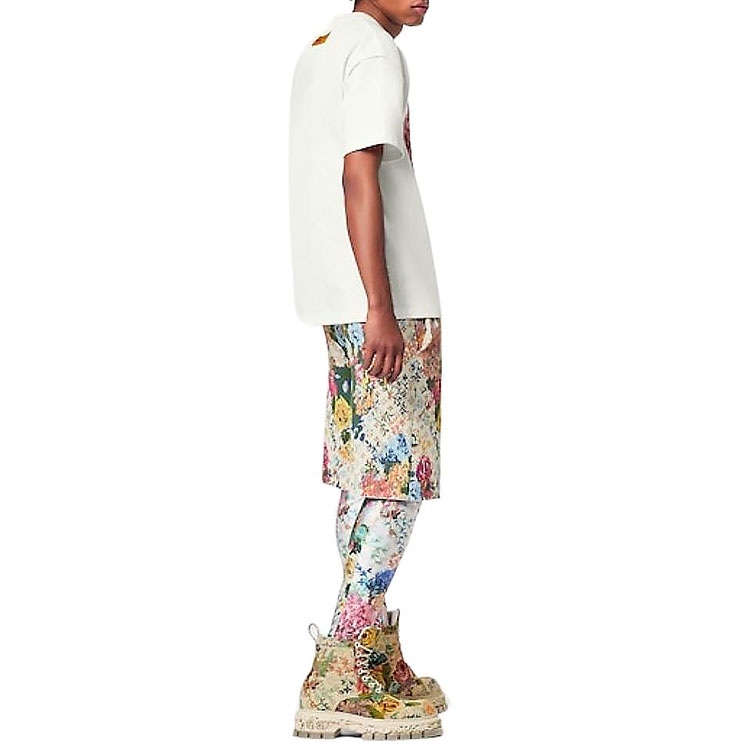 Louis Vuitton FW22 Floral Lettering Tee White — фото 8