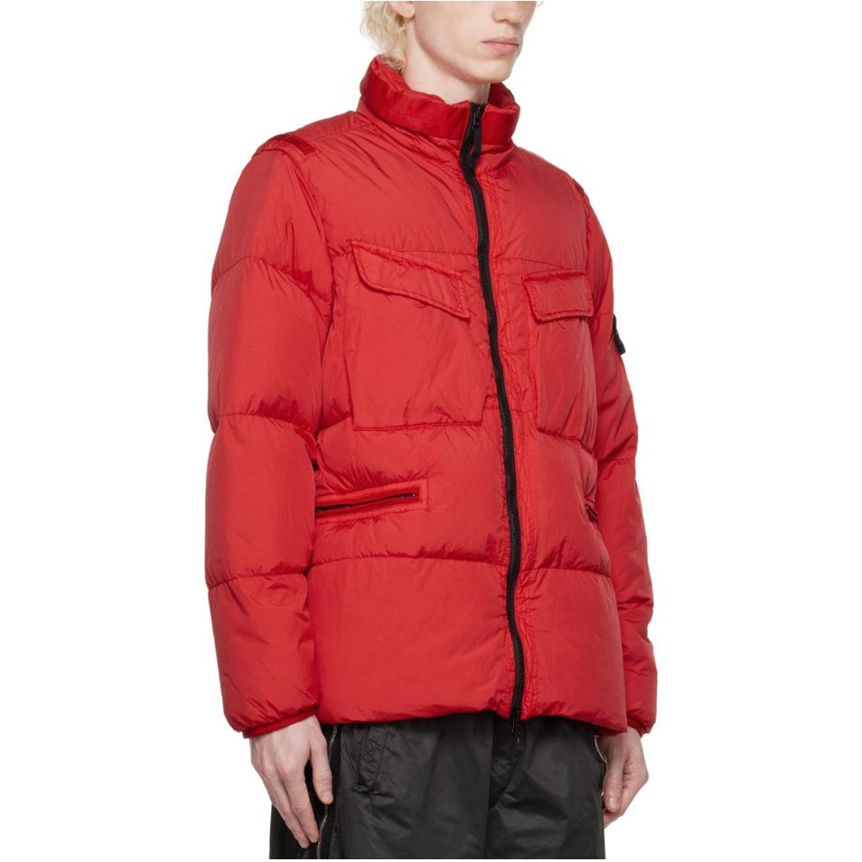Stone Island Logo Puffer Jacket Red — фото 3