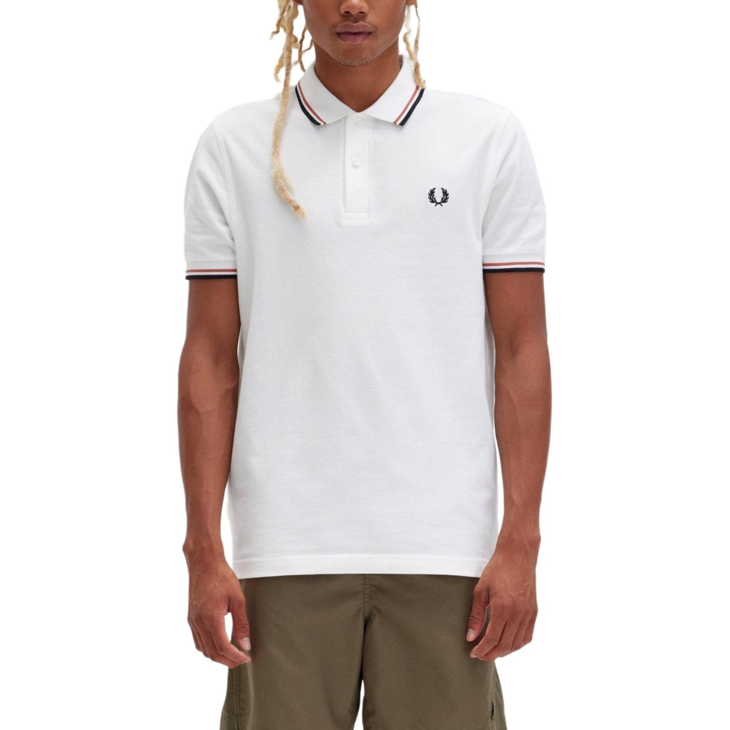 Fred Perry Embroidered Laurel Wreath Polo White — фото 1
