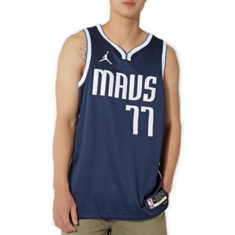 Jordan Dallas Mavericks Doncic 77 Mesh Jersey Navy — фото 2