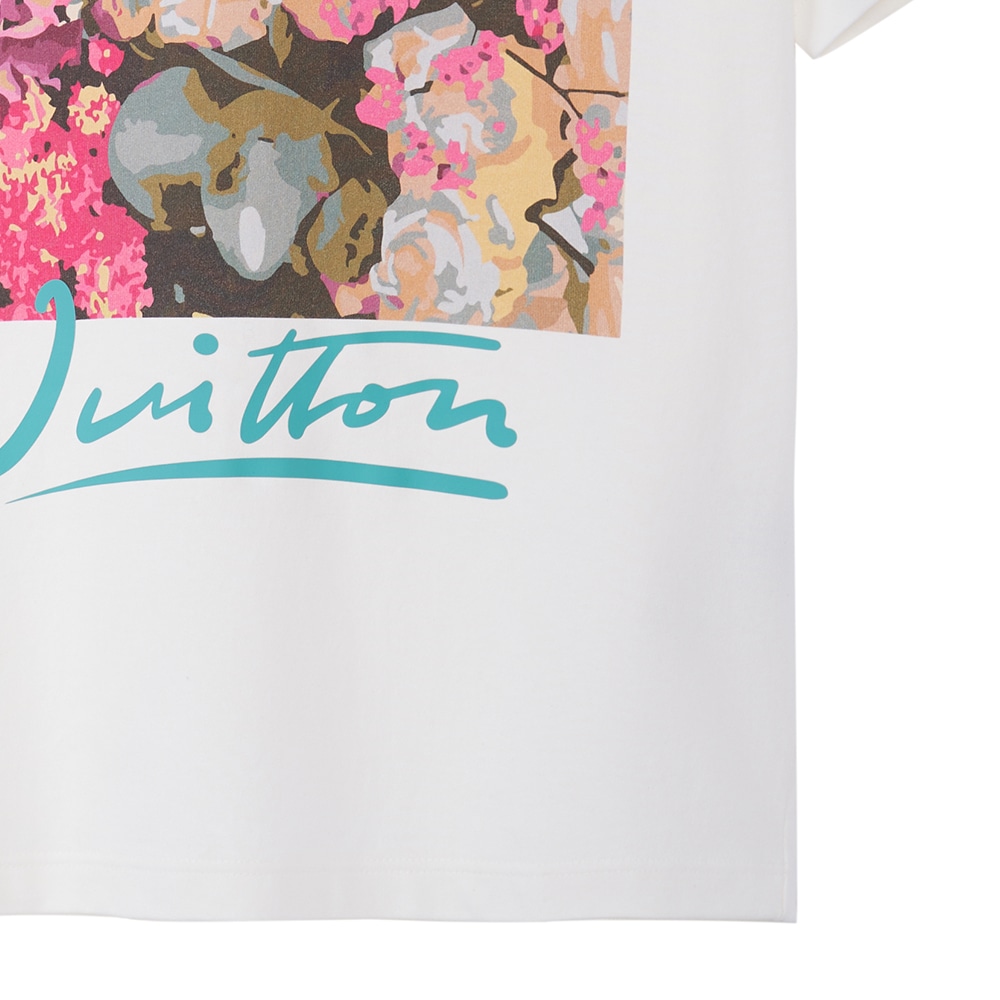 Louis Vuitton FW22 Floral Lettering Tee White — фото 11