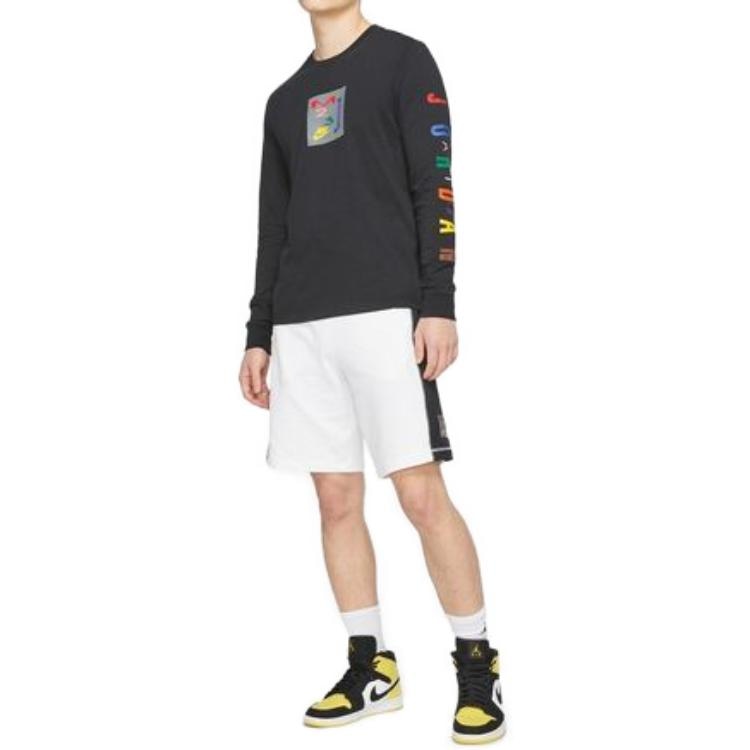 Jordan Logo Crewneck T-Shirt Black — фото 4