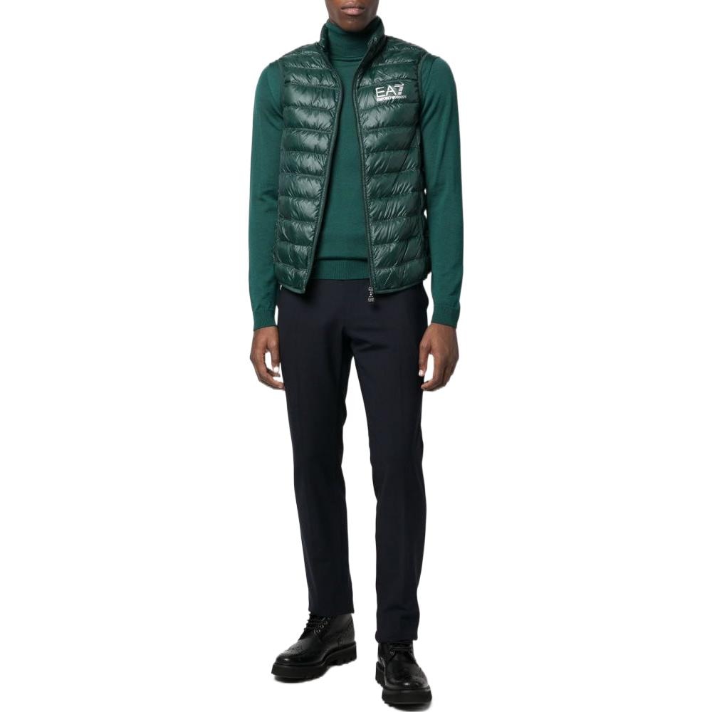 Emporio Armani FW22 Logo Zip-Up Vest Forest Green — фото 2