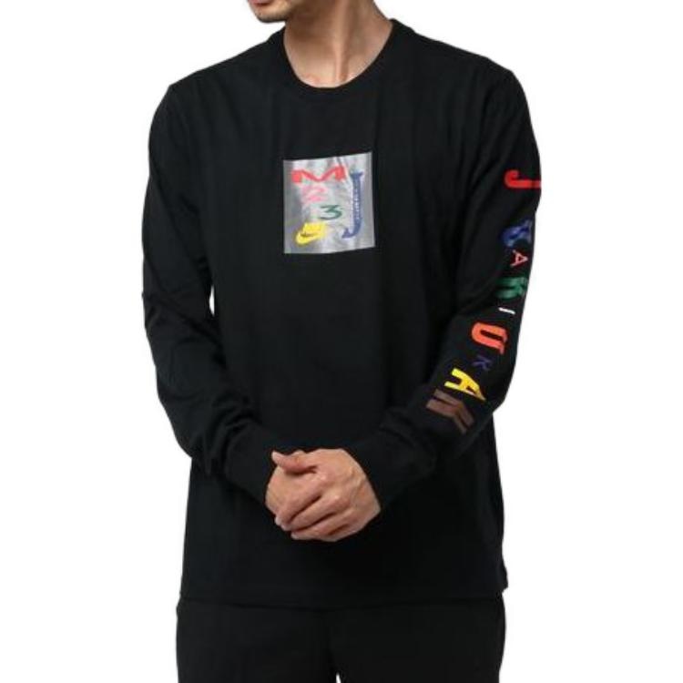 Jordan Logo Crewneck T-Shirt Black — фото 2