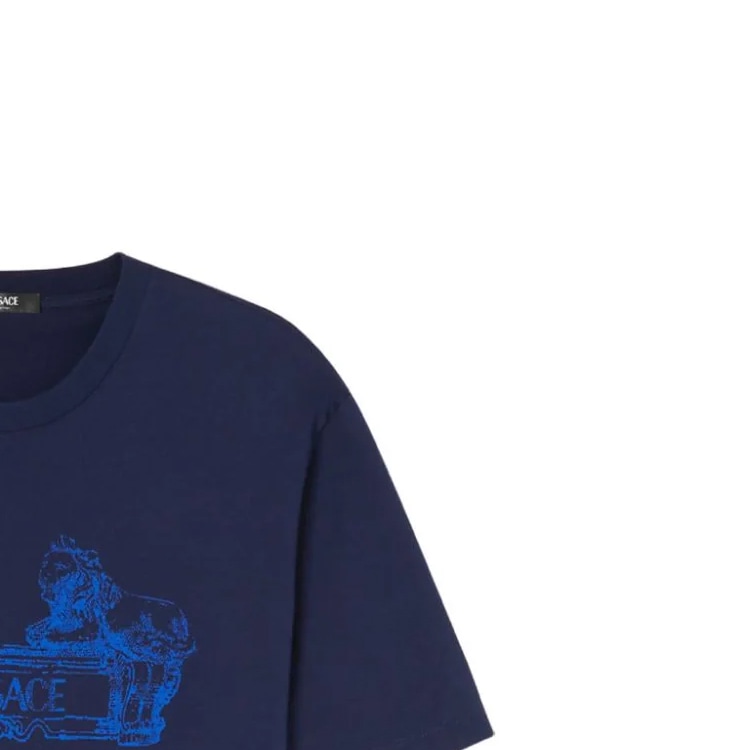 Versace SS24 Logo Print T-Shirt Navy — фото 3