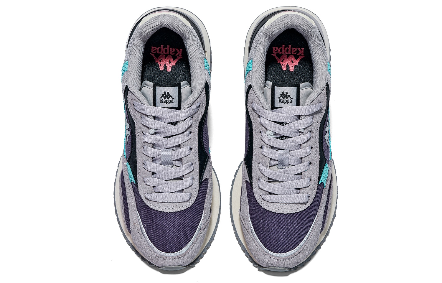 Kappa Retro Running Shoes Purple Grey Blue — фото 9