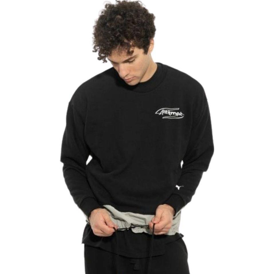 Puma x ATTEMPT Printed Crewneck Sweatshirt Black — фото 4
