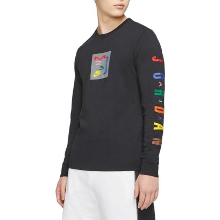Jordan Logo Crewneck T-Shirt Black — фото 3