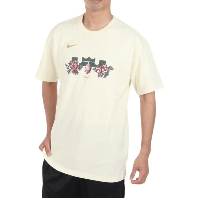 Nike LeBron Floral Logo T-Shirt Coconut Milk — фото 4