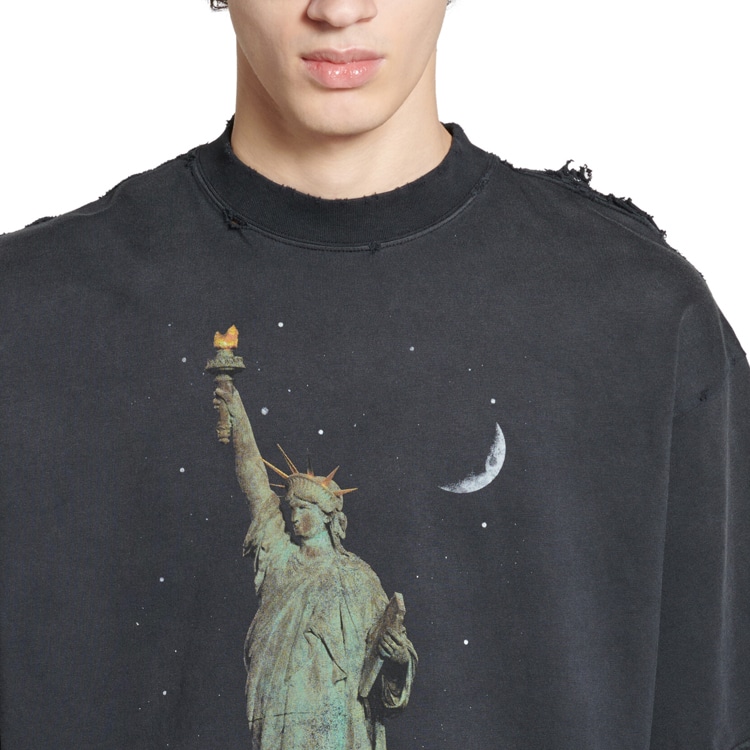 Balenciaga Printed Logo T-Shirt Black — фото 5