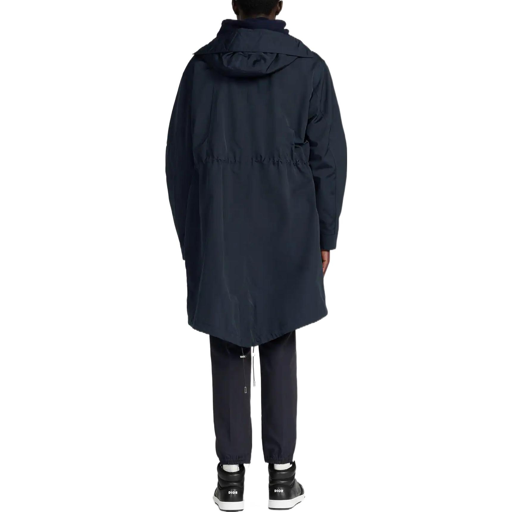 Dior FW22 Hooded Coat Navy Blue — фото 3
