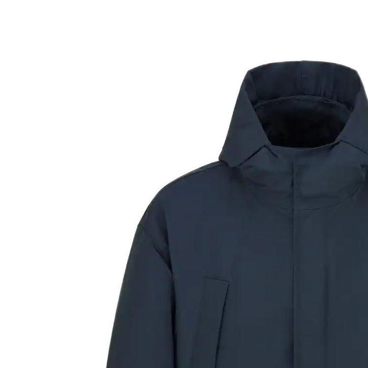Dior FW22 Hooded Coat Navy Blue — фото 5