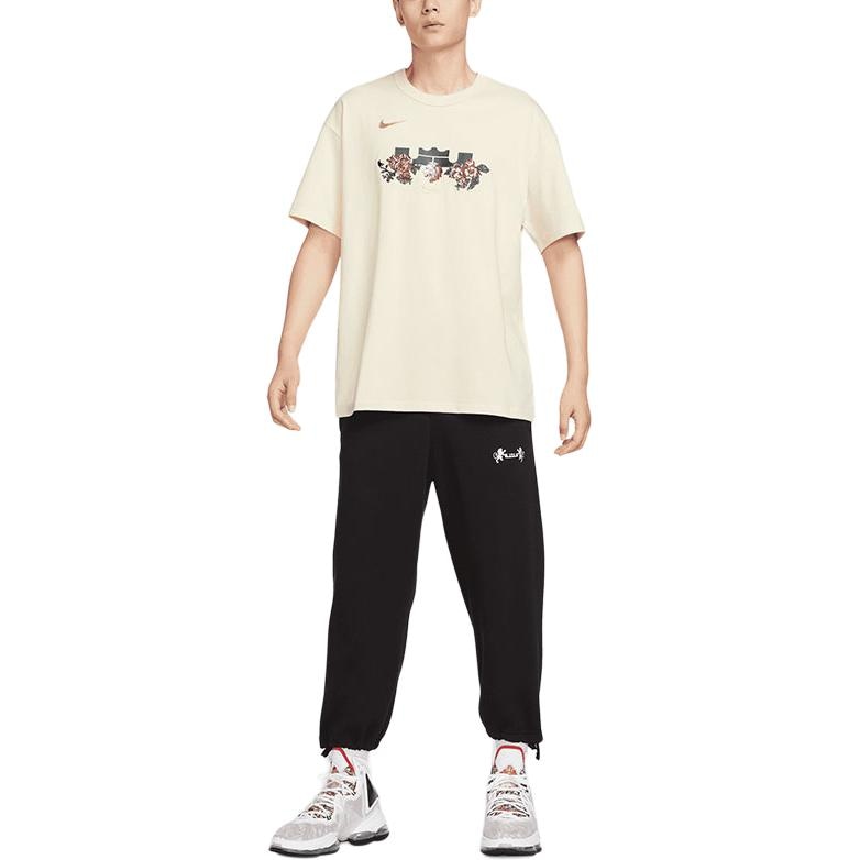 Nike LeBron Floral Logo T-Shirt Coconut Milk — фото 3