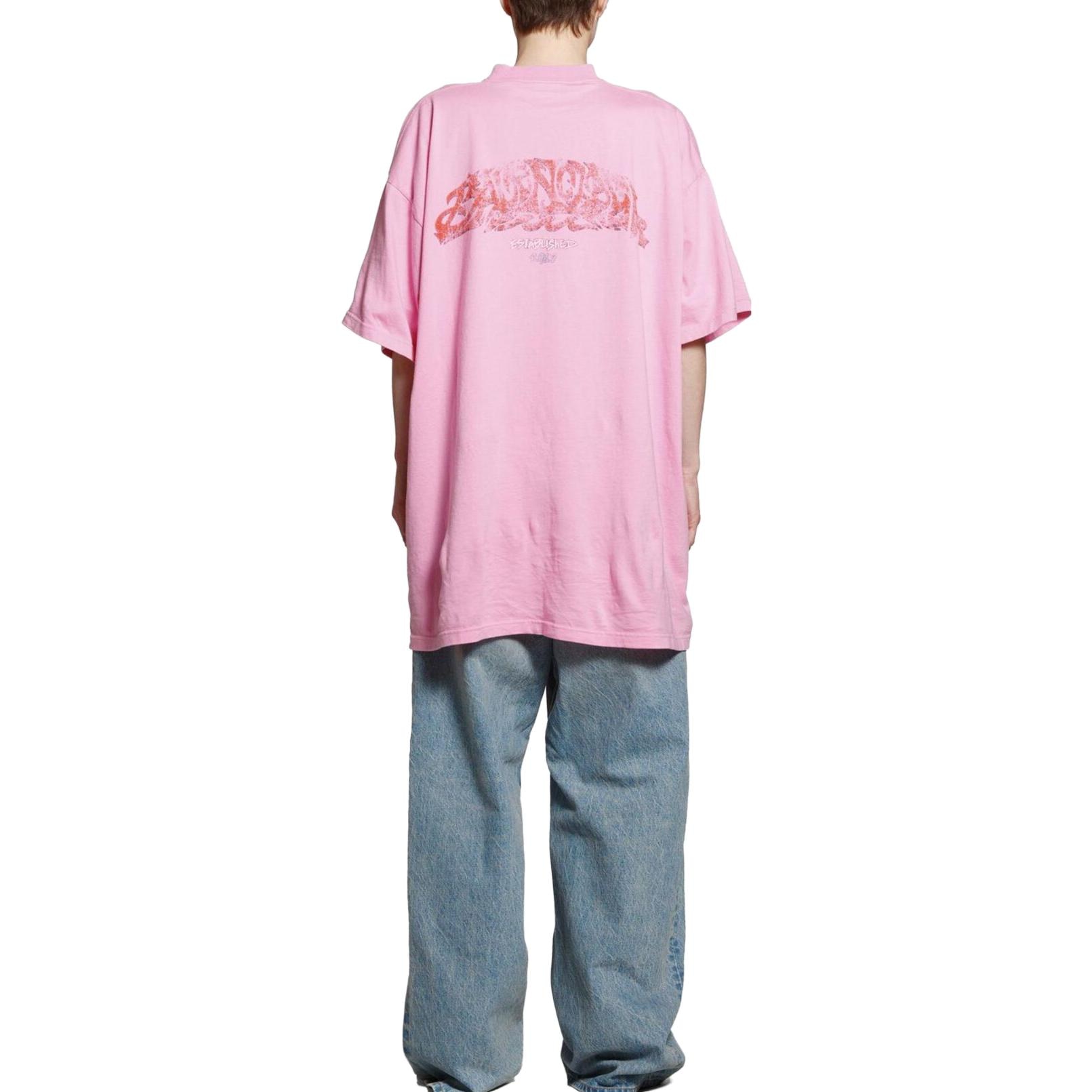 Balenciaga SS23 Pink Graphic T-Shirt — фото 3