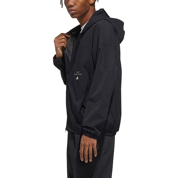 Adidas Hooded Jacket Black — фото 4