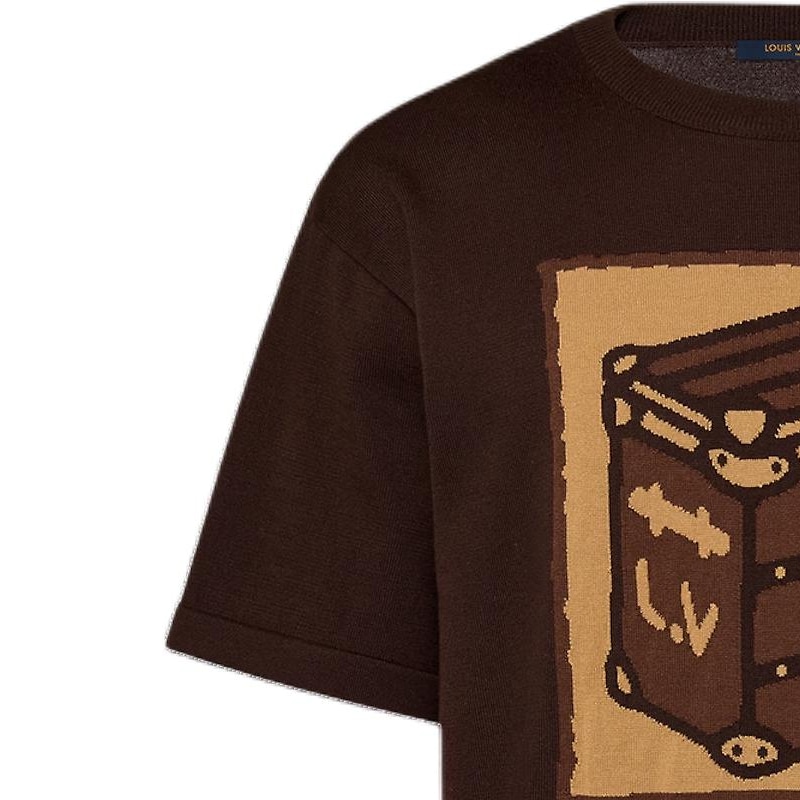 Louis Vuitton SS24 Cartoon Print T-Shirt Brown — фото 6
