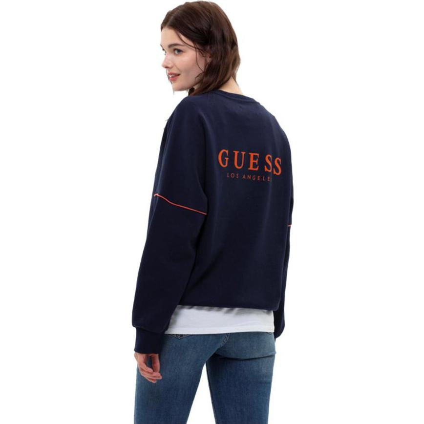 Guess Logo Crewneck Sweatshirt Brown — фото 4