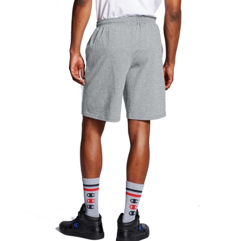 Champion Logo Print Shorts Light Grey — фото 2