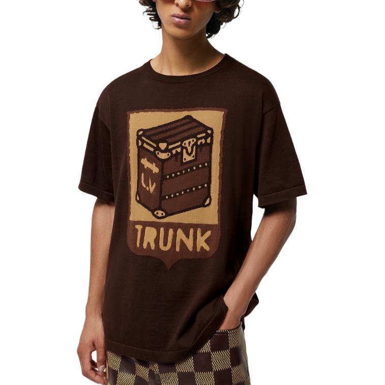 Louis Vuitton SS24 Cartoon Print T-Shirt Brown — фото 4