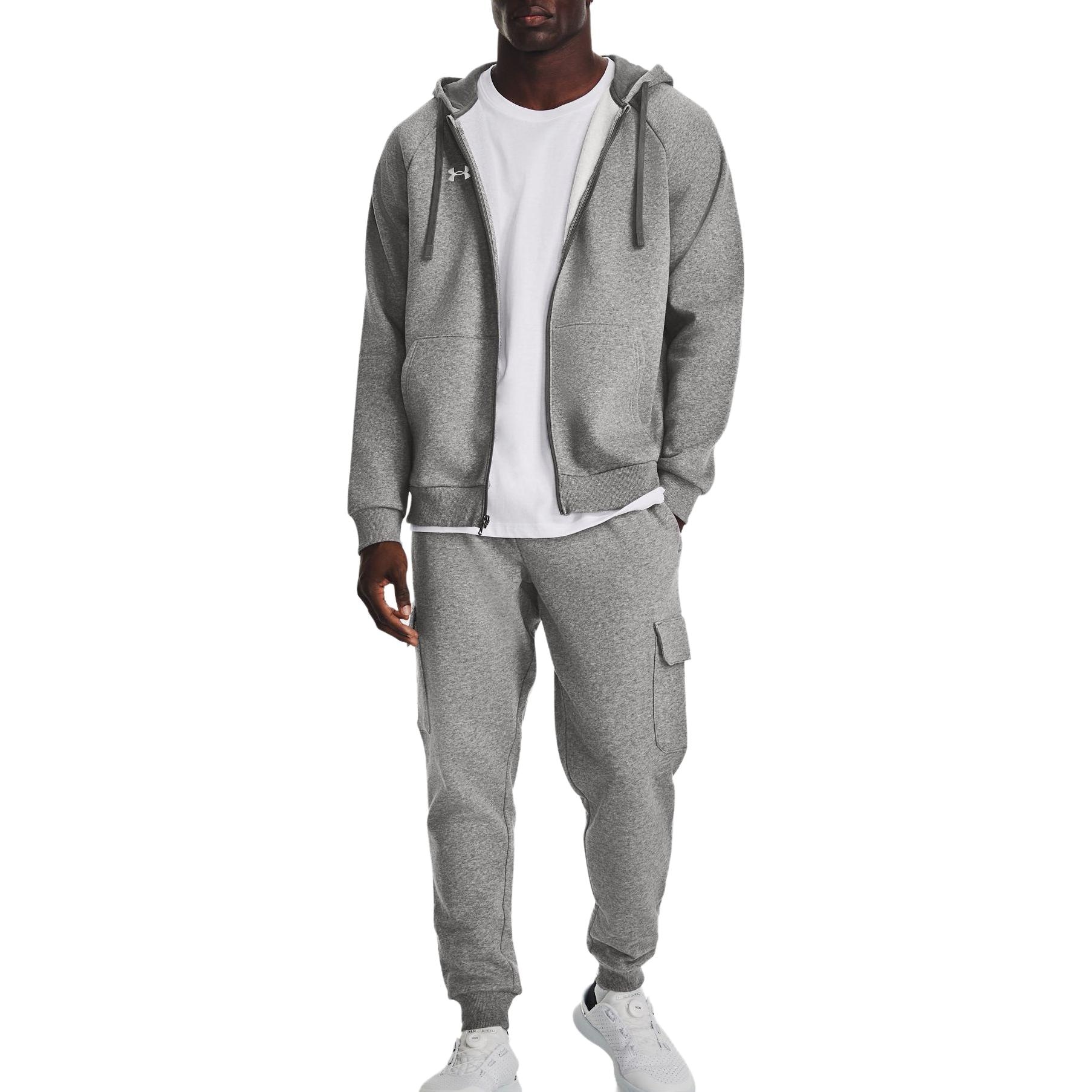 Under Armour UA Rival Fleece Full-Zip Hoodie Grey — фото 2